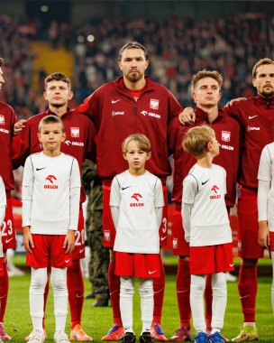 Sebastian Szymanski, Przemyslaw Wisniewski and Michal Skoras seen  during International friendly game between national teams of Poland and  New Zealand (Maciej Rogowski/Ball Raw Images)