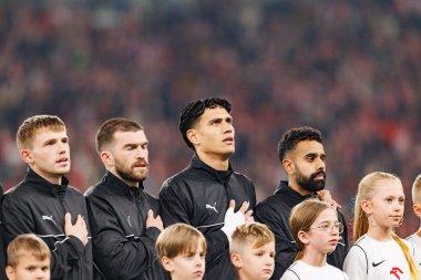 Callum McCowatt, Tim Payne, Marko Stamenic and Sarpreet Singh   seen  during International friendly game between national teams of Poland and  New Zealand (Maciej Rogowski/Ball Raw Images)