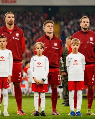 Przemyslaw Wisniewski, Michal Skoras and Tomasz Kedziora seen  during International friendly game between national teams of Poland and  New Zealand (Maciej Rogowski/Ball Raw Images)