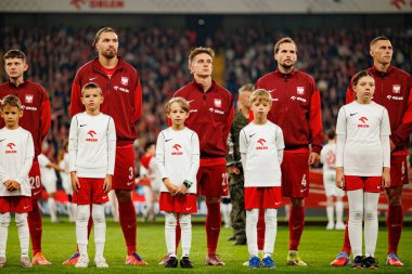 Players of Poland seen  during International friendly game between national teams of Poland and  New Zealand (Maciej Rogowski/Ball Raw Images)