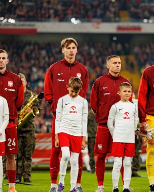 Jan Ziolkowski and Przemyslaw Frankowski seen  during International friendly game between national teams of Poland and  New Zealand (Maciej Rogowski/Ball Raw Images)