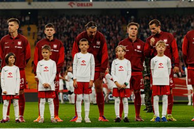 Players of Poland seen  during International friendly game between national teams of Poland and  New Zealand (Maciej Rogowski/Ball Raw Images)