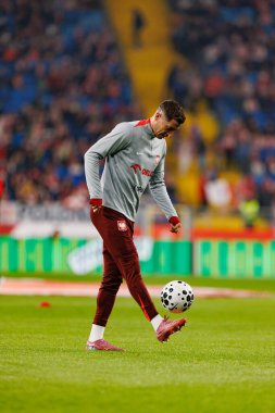 Robert Lewandowski seen  during International friendly game between national teams of Poland and  New Zealand (Maciej Rogowski/Ball Raw Images)