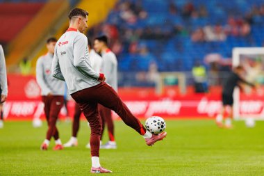 Robert Lewandowski seen  during International friendly game between national teams of Poland and  New Zealand (Maciej Rogowski/Ball Raw Images)