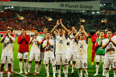 Andrej Stojchevski, 2026 Dünya Kupası Avrupa ön eleme maçında Belçika ve Kuzey Makedonya milli takımları arasında görüldü (Maciej Rogowski / Ball Raw Images)