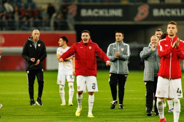 Jani Atanasov, 2026 Dünya Kupası Avrupa ön eleme maçında Belçika ve Kuzey Makedonya milli takımları arasında görüldü (Maciej Rogowski / Ball Raw Images)