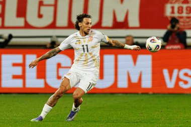 Dünya Kupası 2026 Avrupa ön eleme maçında Belçika ve Kuzey Makedonya milli takımları arasında Darko Churlinov görüldü (Maciej Rogowski / Ball Raw Images)