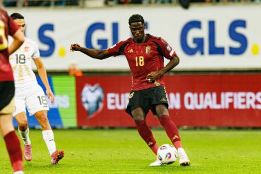 Amadou Onana, 2026 Dünya Kupası Avrupa eleme maçında Belçika ve Kuzey Makedonya milli takımları arasında görüldü (Maciej Rogowski / Ball Raw Images)