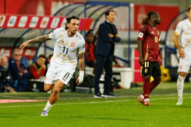 Dünya Kupası 2026 Avrupa ön eleme maçında Belçika ve Kuzey Makedonya milli takımları arasında Darko Churlinov görüldü (Maciej Rogowski / Ball Raw Images)