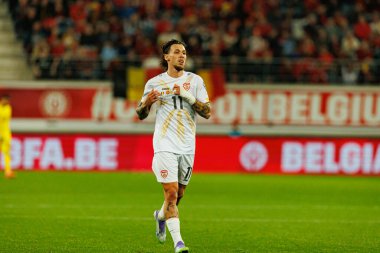 Dünya Kupası 2026 Avrupa ön eleme maçında Belçika ve Kuzey Makedonya milli takımları arasında Darko Churlinov görüldü (Maciej Rogowski / Ball Raw Images)