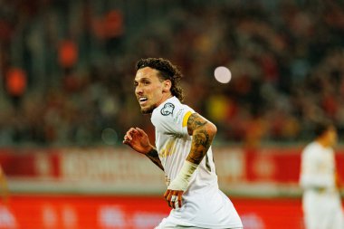 Dünya Kupası 2026 Avrupa ön eleme maçında Belçika ve Kuzey Makedonya milli takımları arasında Darko Churlinov görüldü (Maciej Rogowski / Ball Raw Images)