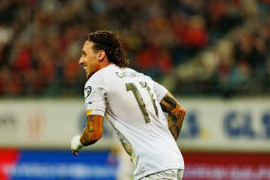 Dünya Kupası 2026 Avrupa ön eleme maçında Belçika ve Kuzey Makedonya milli takımları arasında Darko Churlinov görüldü (Maciej Rogowski / Ball Raw Images)