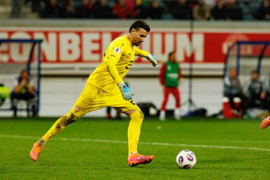 Dünya Kupası 2026 Avrupa ön eleme maçında Belçika ve Kuzey Makedonya milli takımları arasında görülen Dimitrievski 'yi çaldı (Maciej Rogowski / Ball Raw Images)