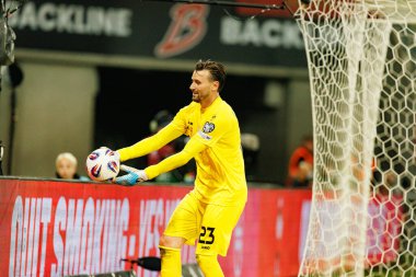 Dünya Kupası 2026 Avrupa ön eleme maçında Belçika ve Kuzey Makedonya milli takımları arasında görülen Dimitrievski 'yi çaldı (Maciej Rogowski / Ball Raw Images)