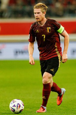 Kevin De Bruyne, 2026 Dünya Kupası Avrupa eleme maçında Belçika ve Kuzey Makedonya milli takımları arasında görüldü (Maciej Rogowski / Ball Raw Images)