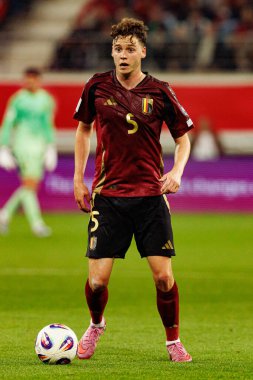 Dünya Kupası 2026 Avrupa ön eleme maçında Belçika ve Kuzey Makedonya milli takımları arasında görülen Maxim De Cuyper (Maciej Rogowski / Ball Raw Images)