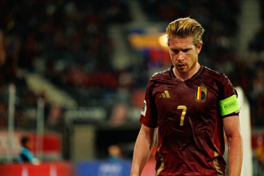Kevin De Bruyne, 2026 Dünya Kupası Avrupa eleme maçında Belçika ve Kuzey Makedonya milli takımları arasında görüldü (Maciej Rogowski / Ball Raw Images)