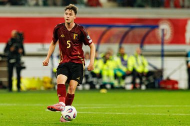 Dünya Kupası 2026 Avrupa ön eleme maçında Belçika ve Kuzey Makedonya milli takımları arasında görülen Maxim De Cuyper (Maciej Rogowski / Ball Raw Images)