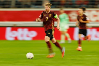 Kevin De Bruyne, 2026 Dünya Kupası Avrupa eleme maçında Belçika ve Kuzey Makedonya milli takımları arasında görüldü (Maciej Rogowski / Ball Raw Images)