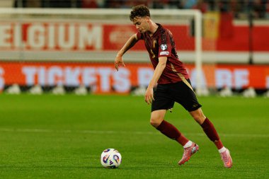 Dünya Kupası 2026 Avrupa ön eleme maçında Belçika ve Kuzey Makedonya milli takımları arasında görülen Maxim De Cuyper (Maciej Rogowski / Ball Raw Images)
