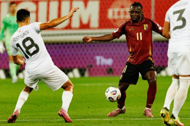 Jeremy Doku, Belçika ve Kuzey Makedonya milli takımları arasında oynanan 2026 Dünya Kupası ön eleme maçında görüldü (Maciej Rogowski / Ball Raw Images)