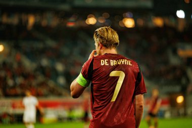 Kevin De Bruyne, 2026 Dünya Kupası Avrupa eleme maçında Belçika ve Kuzey Makedonya milli takımları arasında görüldü (Maciej Rogowski / Ball Raw Images)