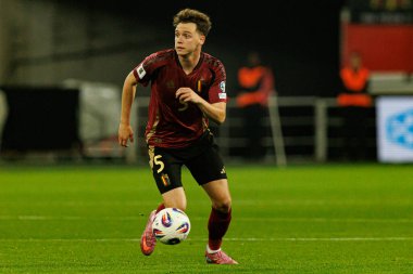 Dünya Kupası 2026 Avrupa ön eleme maçında Belçika ve Kuzey Makedonya milli takımları arasında görülen Maxim De Cuyper (Maciej Rogowski / Ball Raw Images)