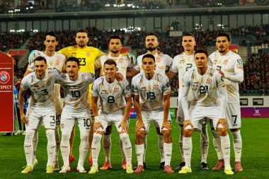 Kuzey Makedonya milli takımları Belçika ve Kuzey Makedonya milli takımları arasında oynanan 2026 Dünya Kupası ön eleme maçında görüldü (Maciej Rogowski / Ball Raw Images)