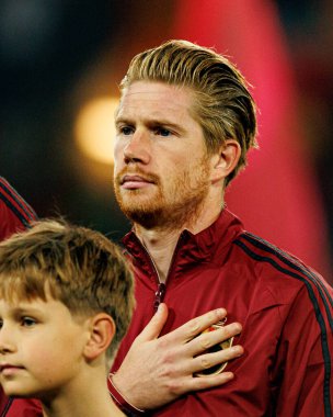 Kevin De Bruyne, 2026 Dünya Kupası Avrupa eleme maçında Belçika ve Kuzey Makedonya milli takımları arasında görüldü (Maciej Rogowski / Ball Raw Images)