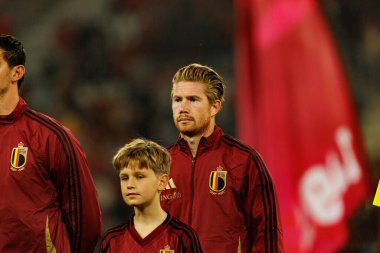 Kevin De Bruyne, 2026 Dünya Kupası Avrupa eleme maçında Belçika ve Kuzey Makedonya milli takımları arasında görüldü (Maciej Rogowski / Ball Raw Images)