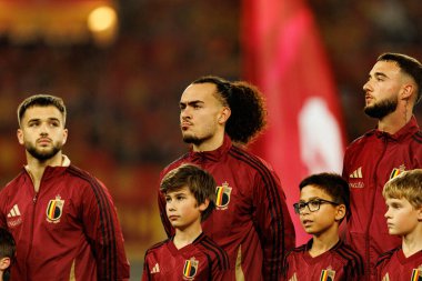 Arthur Theate, Belçika ve Kuzey Makedonya milli takımları arasında oynanan 2026 Dünya Kupası ön eleme maçında görüldü (Maciej Rogowski / Ball Raw Images)