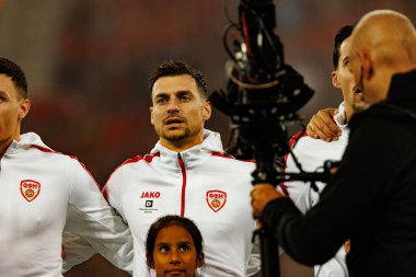 Stefan Askovski, 2026 Dünya Kupası Avrupa ön eleme maçında Belçika ve Kuzey Makedonya milli takımları arasında görüldü (Maciej Rogowski / Ball Raw Images)