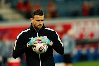 Dünya Kupası 2026 Avrupa ön eleme maçında Belçika ve Kuzey Makedonya milli takımları arasında görülen Dimitrievski 'yi çaldı (Maciej Rogowski / Ball Raw Images)