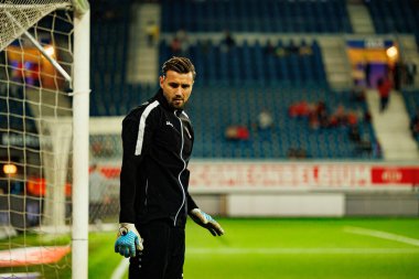 Dünya Kupası 2026 Avrupa ön eleme maçında Belçika ve Kuzey Makedonya milli takımları arasında görülen Dimitrievski 'yi çaldı (Maciej Rogowski / Ball Raw Images)