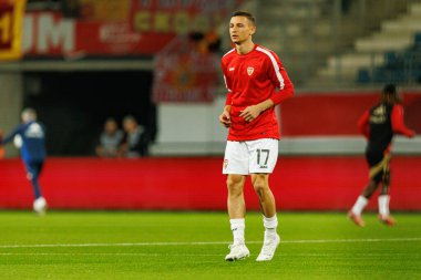 David Babunski, 2026 Dünya Kupası Avrupa eleme maçında Belçika ve Kuzey Makedonya milli takımları arasında görüldü (Maciej Rogowski / Ball Raw Images)