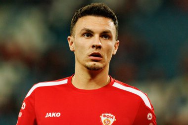 Jani Atanasov, 2026 Dünya Kupası Avrupa ön eleme maçında Belçika ve Kuzey Makedonya milli takımları arasında görüldü (Maciej Rogowski / Ball Raw Images)