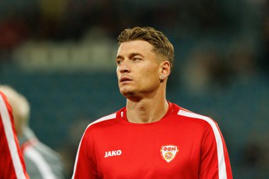 Ezgjan Alioski, Belçika ve Kuzey Makedonya milli takımları arasında oynanan 2026 Dünya Kupası ön eleme maçında görüldü (Maciej Rogowski / Ball Raw Images)