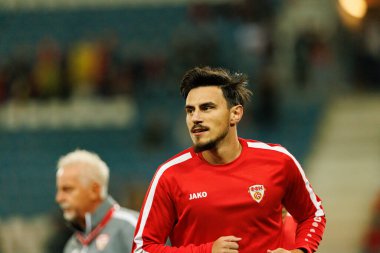 Eljif Elmas, 2026 Dünya Kupası Avrupa eleme maçında Belçika ve Kuzey Makedonya milli takımları arasında görüldü (Maciej Rogowski / Ball Raw Images)