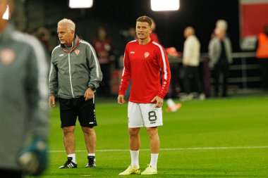 Ezgjan Alioski, Belçika ve Kuzey Makedonya milli takımları arasında oynanan 2026 Dünya Kupası ön eleme maçında görüldü (Maciej Rogowski / Ball Raw Images)