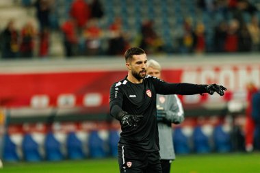 Igor Aleksovski, 2026 Dünya Kupası Avrupa ön eleme maçında Belçika ve Kuzey Makedonya milli takımları arasında görüldü (Maciej Rogowski / Ball Raw Images)