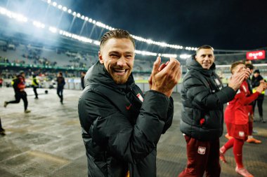 Matty Cash, 2026 Dünya Kupası 'nda Litvanya ve Polonya milli takımları arasında oynanan Avrupa Ön eleme maçında görüldü (Maciej Rogowski / Ball Raw Images)