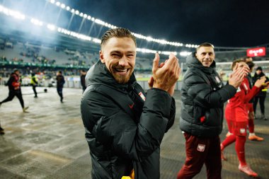 Matty Cash, 2026 Dünya Kupası 'nda Litvanya ve Polonya milli takımları arasında oynanan Avrupa Ön eleme maçında görüldü (Maciej Rogowski / Ball Raw Images)