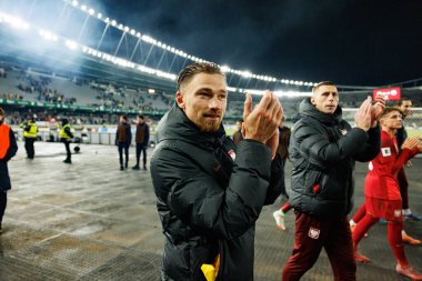 Matty Cash, 2026 Dünya Kupası 'nda Litvanya ve Polonya milli takımları arasında oynanan Avrupa Ön eleme maçında görüldü (Maciej Rogowski / Ball Raw Images)