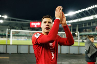 Jan Bednarek, 2026 Dünya Kupası 'nda Litvanya ve Polonya milli takımları arasında oynanan Avrupa ön eleme maçında görüldü (Maciej Rogowski / Ball Raw Images)