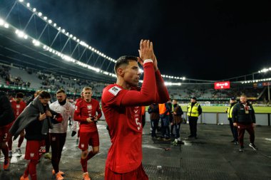 Jan Bednarek, 2026 Dünya Kupası 'nda Litvanya ve Polonya milli takımları arasında oynanan Avrupa ön eleme maçında görüldü (Maciej Rogowski / Ball Raw Images)