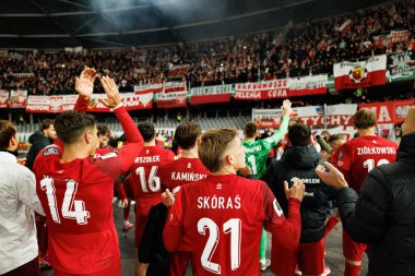 Michal Skoras, 2026 Dünya Kupası 'nda Litvanya ve Polonya milli takımları arasında oynanan Avrupa ön eleme maçında görüldü (Maciej Rogowski / Ball Raw Images)