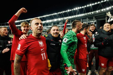 Kamil Grosicki, Matty Cash ve Lukasz Skorupski, 2026 Dünya Kupası 'nda Litvanya ve Polonya milli takımları arasında oynanan Avrupa ön eleme maçında görüldü (Maciej Rogowski / Ball Raw Images)