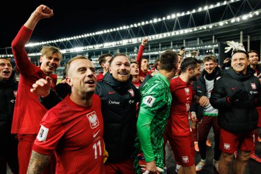 Kamil Grosicki, Matty Cash ve Lukasz Skorupski, 2026 Dünya Kupası 'nda Litvanya ve Polonya milli takımları arasında oynanan Avrupa ön eleme maçında görüldü (Maciej Rogowski / Ball Raw Images)