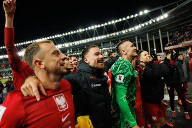 Kamil Grosicki, Matty Cash ve Lukasz Skorupski, 2026 Dünya Kupası 'nda Litvanya ve Polonya milli takımları arasında oynanan Avrupa ön eleme maçında görüldü (Maciej Rogowski / Ball Raw Images)