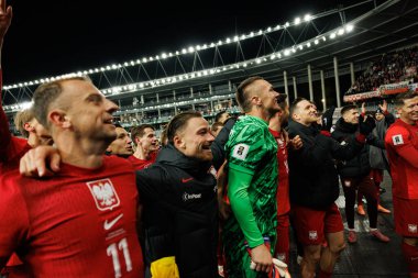 Kamil Grosicki, Matty Cash ve Lukasz Skorupski, 2026 Dünya Kupası 'nda Litvanya ve Polonya milli takımları arasında oynanan Avrupa ön eleme maçında görüldü (Maciej Rogowski / Ball Raw Images)